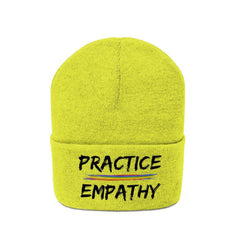 Embroidered Knit Beanie, Rainbow Logo-Hats-Practice Empathy