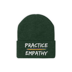 Embroidered Knit Beanie, Rainbow Logo-Hats-Practice Empathy