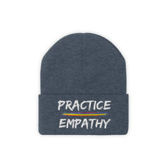 Embroidered Knit Beanie, Rainbow Logo-Hats-Practice Empathy