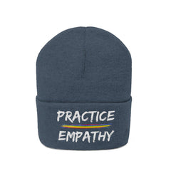 Embroidered Knit Beanie, Rainbow Logo-Hats-Practice Empathy