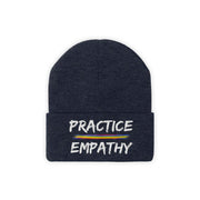 Embroidered Knit Beanie, Rainbow Logo-Hats-Practice Empathy