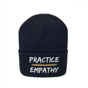 Embroidered Knit Beanie, Rainbow Logo-Hats-Practice Empathy