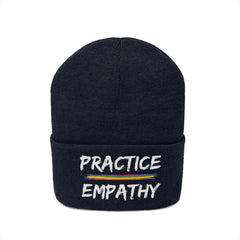 Embroidered Knit Beanie, Rainbow Logo-Hats-Practice Empathy