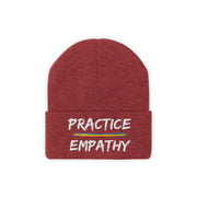 Embroidered Knit Beanie, Rainbow Logo-Hats-Practice Empathy