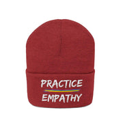Embroidered Knit Beanie, Rainbow Logo-Hats-Practice Empathy