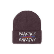 Embroidered Knit Beanie, Rainbow Logo-Hats-Practice Empathy