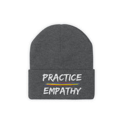 Embroidered Knit Beanie, Rainbow Logo-Hats-Practice Empathy