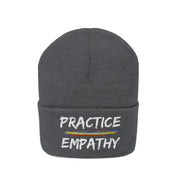 Embroidered Knit Beanie, Rainbow Logo-Hats-Practice Empathy