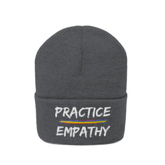Embroidered Knit Beanie, Rainbow Logo-Hats-Practice Empathy