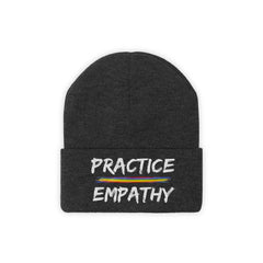 Embroidered Knit Beanie, Rainbow Logo-Hats-Practice Empathy