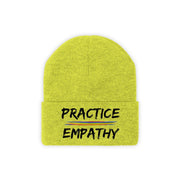 Embroidered Knit Beanie, Rainbow Logo-Hats-Practice Empathy