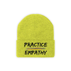 Embroidered Knit Beanie, Rainbow Logo-Hats-Practice Empathy