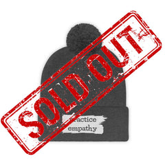 Embroidered Pom Pom Beanie, Brushes Logo-Hats-Practice Empathy