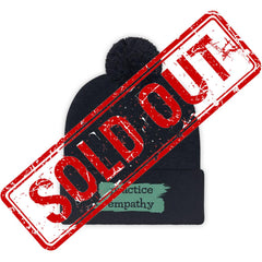 Embroidered Pom Pom Beanie, Brushes Logo-Hats-Practice Empathy