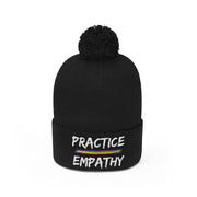 Embroidered Pom Pom Beanie, Rainbow Logo-Hats-Practice Empathy