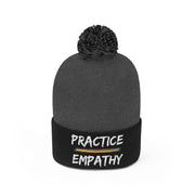 Embroidered Pom Pom Beanie, Rainbow Logo-Hats-Practice Empathy