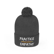 Embroidered Pom Pom Beanie, Rainbow Logo-Hats-Practice Empathy