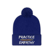Embroidered Pom Pom Beanie, Rainbow Logo-Hats-Practice Empathy