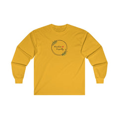 Men's Ultra Cotton Long Sleeve Tee, Olive Branch Logo