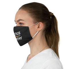 Fabric Face Mask, Rainbow Logo, black-Accessories-Practice Empathy