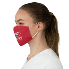 Fabric Face Mask, Rainbow Logo, dark red-Accessories-Practice Empathy