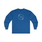 Men's Ultra Cotton Long Sleeve Tee, Olive Branch Logo