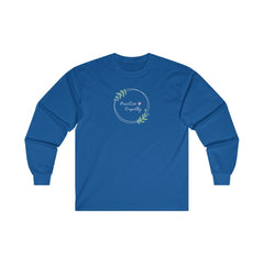 Men's Ultra Cotton Long Sleeve Tee, Olive Branch Logo