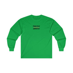 Men's Ultra Cotton Long Sleeve Tee, Rainbow Logo