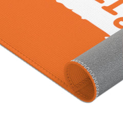 Floor Rug, Brushes Logo, dark orange-Home Decor-Practice Empathy