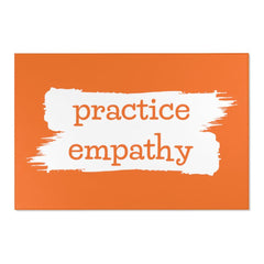 Floor Rug, Brushes Logo, dark orange-Home Decor-Practice Empathy