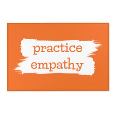 Floor Rug, Brushes Logo, dark orange-Home Decor-Practice Empathy
