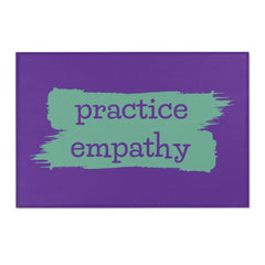 Floor Rug, Brushes Logo, dark purple-Home Decor-Practice Empathy