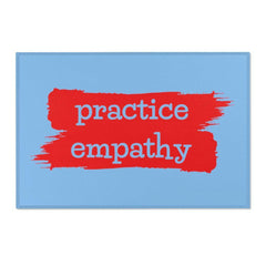 Floor Rug, Brushes Logo, light blue-Home Decor-Practice Empathy