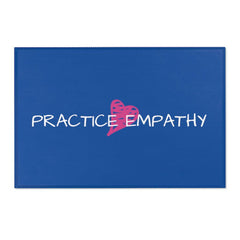 Floor Rug, Classic Logo, royal blue-Home Decor-Practice Empathy
