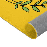 Floor Rug, Olive Branch Logo, yellow-Home Decor-Practice Empathy