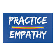 Floor Rug, Rainbow Logo, royal blue-Home Decor-Practice Empathy