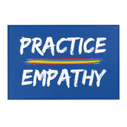 Floor Rug, Rainbow Logo, royal blue-Home Decor-Practice Empathy