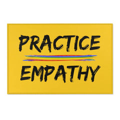 Floor Rug, Rainbow Logo, yellow-Home Decor-Practice Empathy