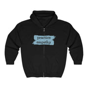 Heavy Blend™ Full Zip Hooded Sweatshirt, Brushes Logo-Hoodie-Practice Empathy