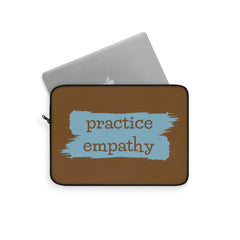 Laptop Sleeve, Brushes Logo, chocolate-Laptop Sleeve-Practice Empathy