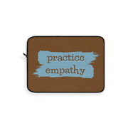 Laptop Sleeve, Brushes Logo, chocolate-Laptop Sleeve-Practice Empathy