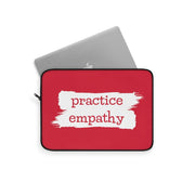 Laptop Sleeve, Brushes Logo, fire red-Laptop Sleeve-Practice Empathy