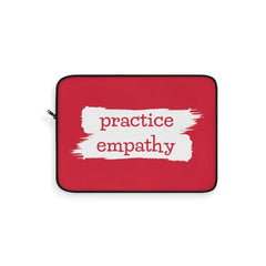 Laptop Sleeve, Brushes Logo, fire red-Laptop Sleeve-Practice Empathy