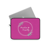 Laptop Sleeve, Olive Branch Logo, magenta-Laptop Sleeve-Practice Empathy