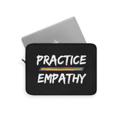 Laptop Sleeve, Rainbow Logo, black-Laptop Sleeve-Practice Empathy