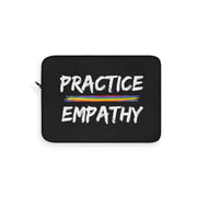 Laptop Sleeve, Rainbow Logo, black-Laptop Sleeve-Practice Empathy
