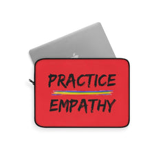 Laptop Sleeve, Rainbow Logo, bright red-Laptop Sleeve-Practice Empathy