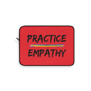 Laptop Sleeve, Rainbow Logo, bright red-Laptop Sleeve-Practice Empathy