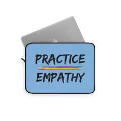 Laptop Sleeve, Rainbow Logo, Carolina blue-Laptop Sleeve-Practice Empathy