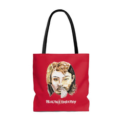 Large Tote Bag, Akin, deep red-Bags-Practice Empathy